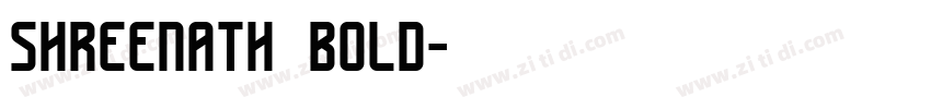 shreenath bold字体转换